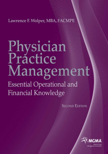 BOOKS Physician Practice Management Essential Operational and Financial Knowledge