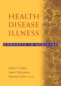 BOOKS Health Disease and Illness Concepts in Medicine