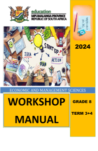 Grade 8 EMS Workshop Manual Term 3+4