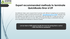 How to tackle QuickBooks Error 6129