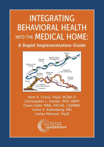 EBOOK Integrating Behavioral Health into the Medical Home A Rapid Implementation Guide