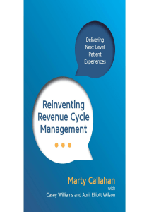 BOOK Reinventing Revenue Cycle Management Delivering Next Level Patient Experiences