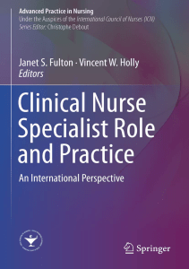 EBOOK Clinical Nurse Specialist Role and Practice An International Perspective 