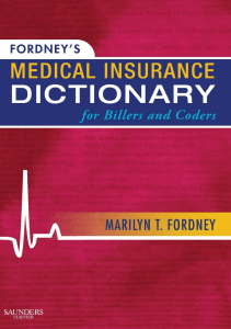 BOOKS Fordney s Medical Insurance Dictionary for Billers and Coders