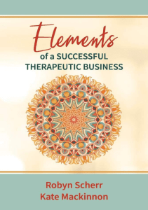 BOOKS Elements of a Successful Therapeutic Business 1 