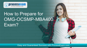 OMG-OCSMP-MBA400 Exam Study Guide