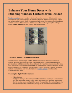 Buy Stylish Window Curtains Online - Transform Your Home with Dusaan