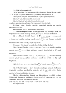 Metrik fazolar haqida ma'ruza