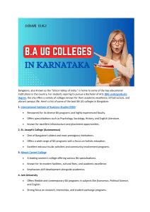 Best BA Colleges in Bangalore, India