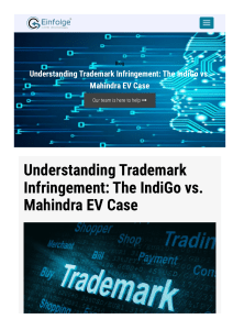 Understanding Trademark Infringement The IndiGo vs. Mahindra EV Case