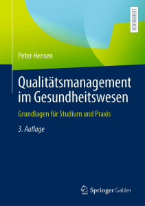 BOOKS Qualitätsmanagement im Gesundheitswesen Grundlagen für Studium und Praxis 