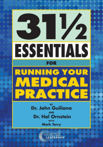 BOOK 31 1 2 Essentials for Running Your Medical Practice