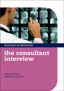 BOOK The Consultant Interview Success in Medicine 