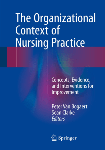 BOOKS The Organizational Context of Nursing Practice Concepts Evidence and 