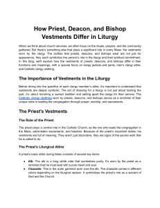 How Priest, Deacon, and Bishop Vestments Differ in Liturgy