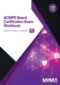 BOOK ACMPE Board Certification Exam Workbook