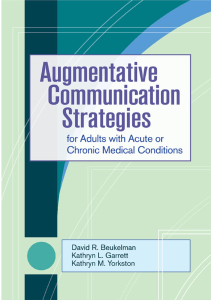 READ Augmentative Communication Strategies for Adults with Acute or Chronic Medical 