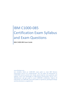 IBM C1000-085 Certification Exam Syllabus and Exam Questions