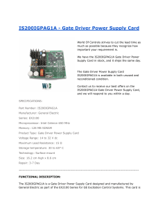 IS200IGPAG1A - Gate Driver Power Supply Card