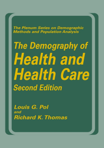 BOOKS The Demography of Health and Health Care second edition  The Springer Series 