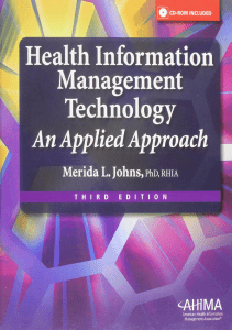 BOOKS Health Information Management Technology An Applied Approach