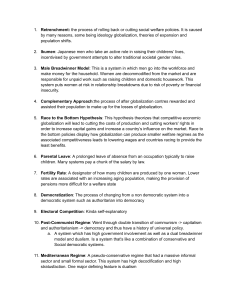 Social Policy & Welfare State Definitions