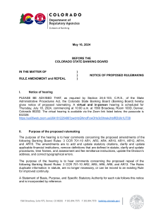 Notice of Proposed Rulemaking