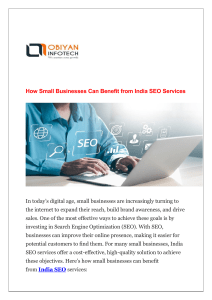 How Small Businesses Can Benefit from India SEO Services