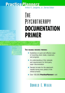 EBOOK The Psychotherapy Documentation Primer PracticePlanners 