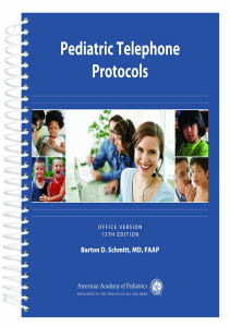 BOOK Pediatric Telephone Protocols Office Verision