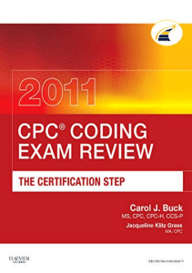 EBOOK CPC® Coding Exam Review 2011 The Certification Step