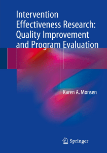 DOWNLOAD Intervention Effectiveness Research Quality Improvement and Program Evaluation