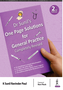 EBOOK Dr Sunil’s One Page Solutions for General Practice