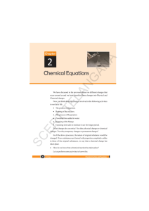 Chemical Equations: Textbook Page