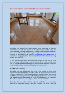 The Ultimate Guide to Travertine Tile Care and Restoration