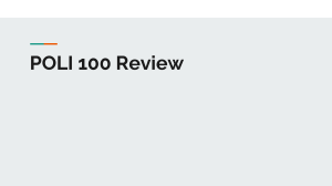 POLI 100 Review Notes