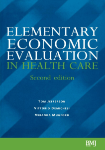 BOOKS Elementary Economic Evaluation in Health Care