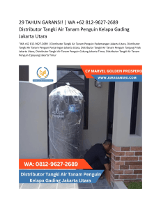 1.Distributor Tangki Air Tanam Penguin Kelapa Gading Jakarta Utara