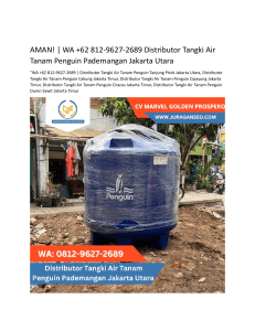 3.Distributor Tangki Air Tanam Penguin Pademangan Jakarta Utara