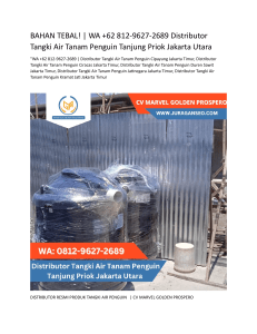 5.Distributor Tangki Air Tanam Penguin Tanjung Priok Jakarta Utara