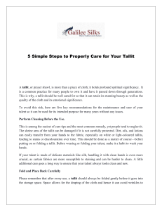 5 Simple Steps to Properly Care for Your Tallit