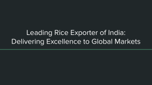 Leading Rice Exporter of India  Delivering Excellence to Global Markets