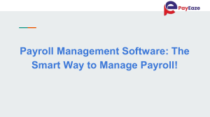 Payroll Management Software: A Smarter Way to Handle Payroll!