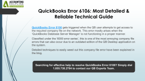 How to tackle QuickBooks Error 6106