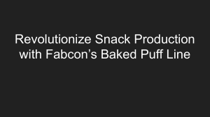 Revolutionize Snack Production with Fabcon’s Baked Puff Line