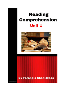 Reading comprehension tasks for intermed