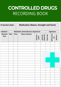 DOWNLOAD 2025 Controlled Drug Recording Book Scheduled Controlled Drug Log for 