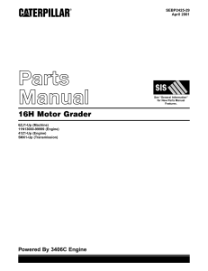 CAT 16H Grader Parts Manual