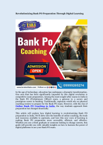 Revolutionizing Bank PO Preparation Through Digital Learning