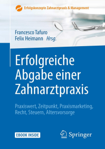 EBOOK Erfolgreiche Abgabe einer Zahnarztpraxis Praxiswert Zeitpunkt 